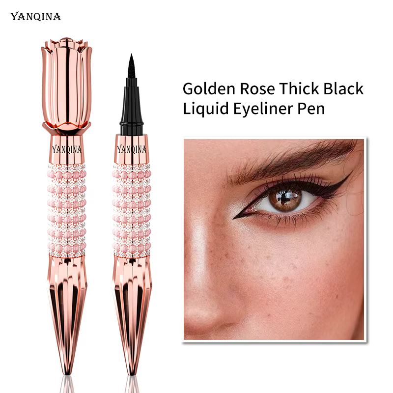 Eyeliner liquide Rose Gold Queen Scepter, maquillage pour les yeux imperméable, longue durée, anti-b