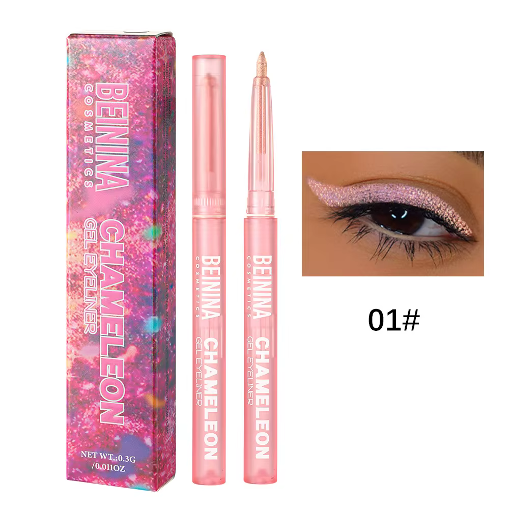 Brillant caméléon métallique bleu Eyeliner Gel stylo fard à paupières multicolore Eye Liner nacré po
