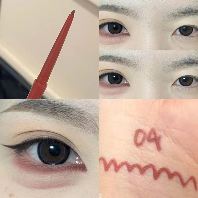 Crayon Eyeliner Gel Ultra-fin rose marron sous les yeux, imperméable, mat, Aegyosal couché, ver à so