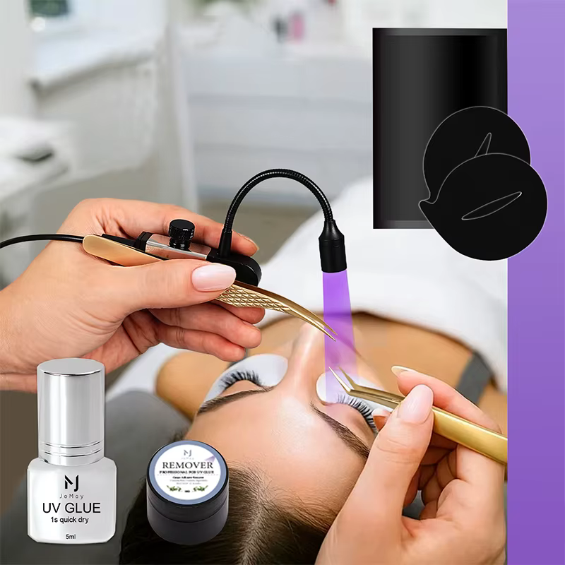 JOMAY 5ml cils adhésif 1s pour colle UV rétention longue durée 75 jours avec lampe UV colle pour Ext