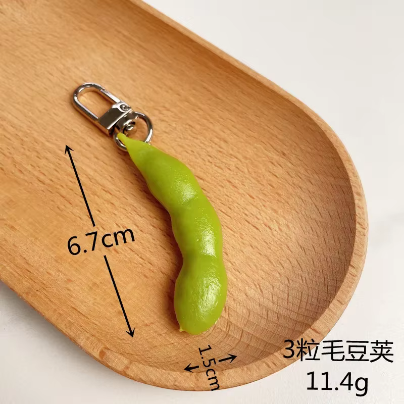 Porte-clés faux brocoli de porc braisé en PVC, Simulation créative, pendentif alimentaire, décoratio
