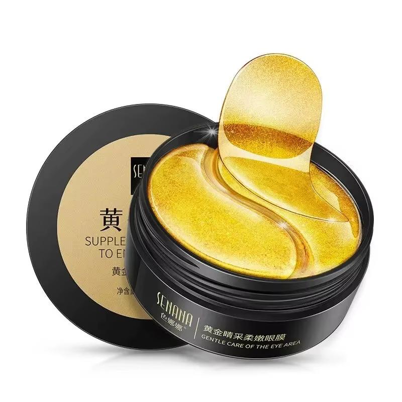 60 masques hydratants dorés pour les yeux, soulagent les cernes et la fatigue, nourrissent la zone s