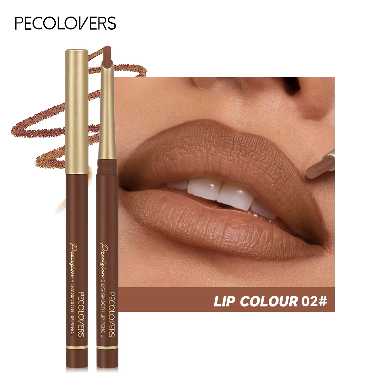 Crayon à lèvres mat 1 pièce, précision lisse et haute résistance, tenue longue durée, crayon à lèvre