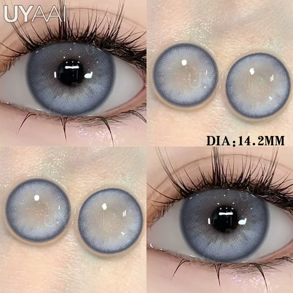 UYAAI-Lentilles Vertes Grises et Vertes, Accessoire de Maquillage à la Mode, Nouveau Style, miles, B