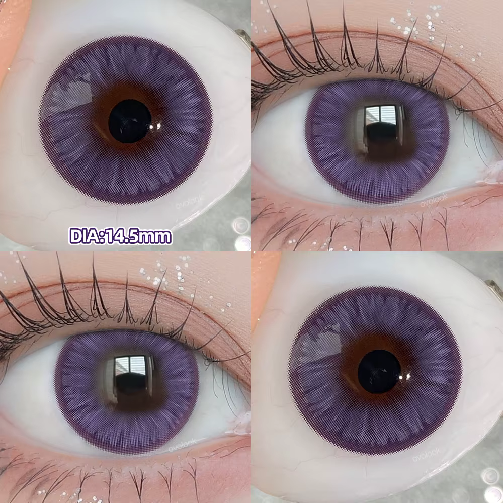 OVOLOOK-1 paire de lentilles de contact colorées pour les yeux, lentilles marron naturelles à la mod