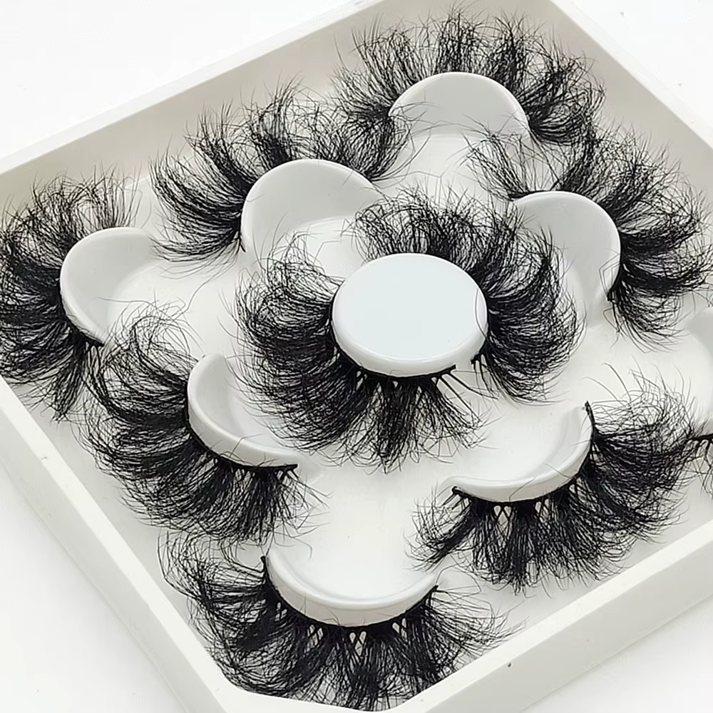 Nouveau 5 paires 15-25mm 3D cils de vison en gros faux cils naturels, Extension de cils en gros en v