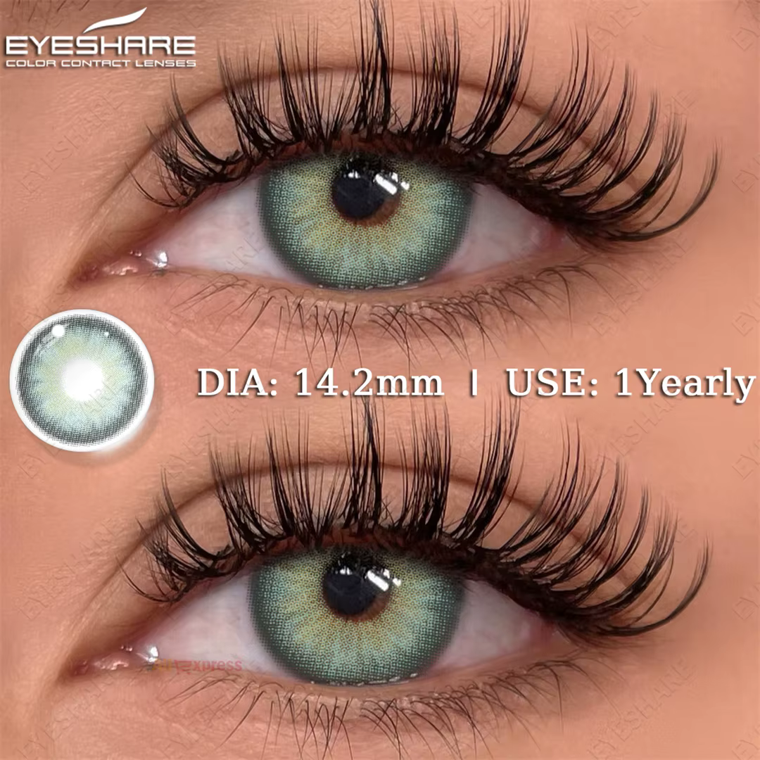 EYESHARE-Lentilles de Contact Colorées pour les Yeux, Accessoire Naturel, Gris, Aurore, Marron, Vert