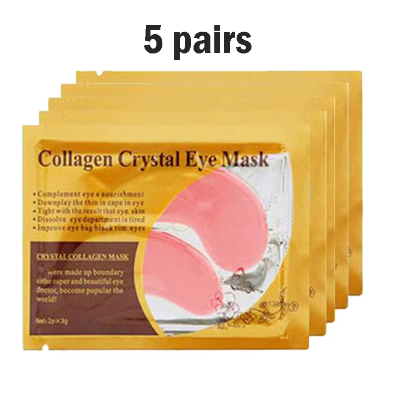 Masque pour les yeux en cristal de collagène doré, patchs pour les yeux, raffermissant, hydratant, n