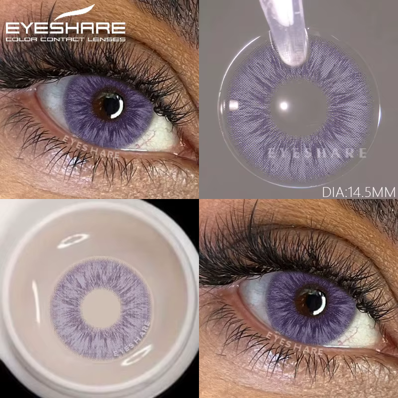 EYESHARE 1 paire de lentilles de contact de couleur pour les yeux contatos pour les yeux bleus élève