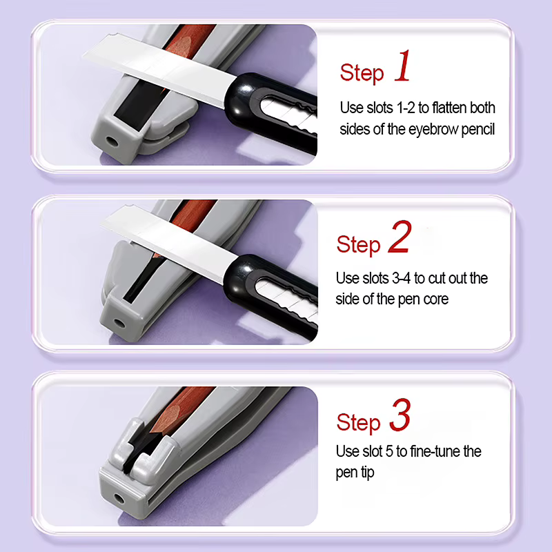 Taille-crayon pour sourcils, outil de pointage fin pour maquillage semi-permanent des sourcils, styl