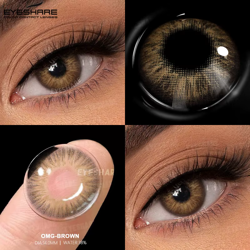 EYESHARE lentilles de contact de couleur pour les yeux gris naturel beauté élèves lentilles pour les