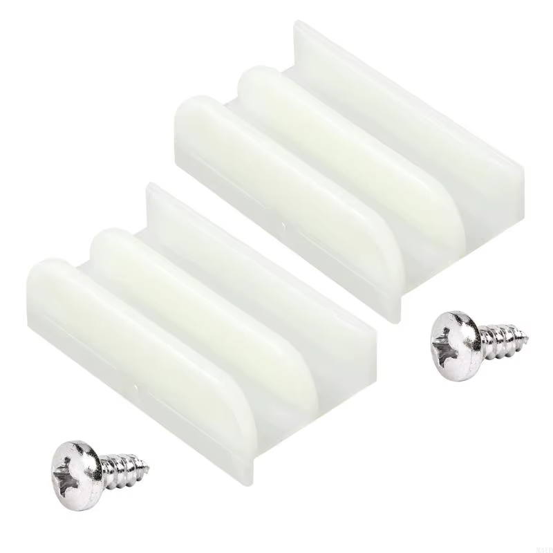 inférieur porte douche coulissante en plastique, avec vis, guidage porte douche adapté verre 7/16