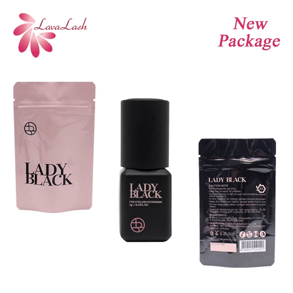 Corée 5ml dame colle noire séchage rapide forte Extension de cils colle rétention 4-5 semaines adhés