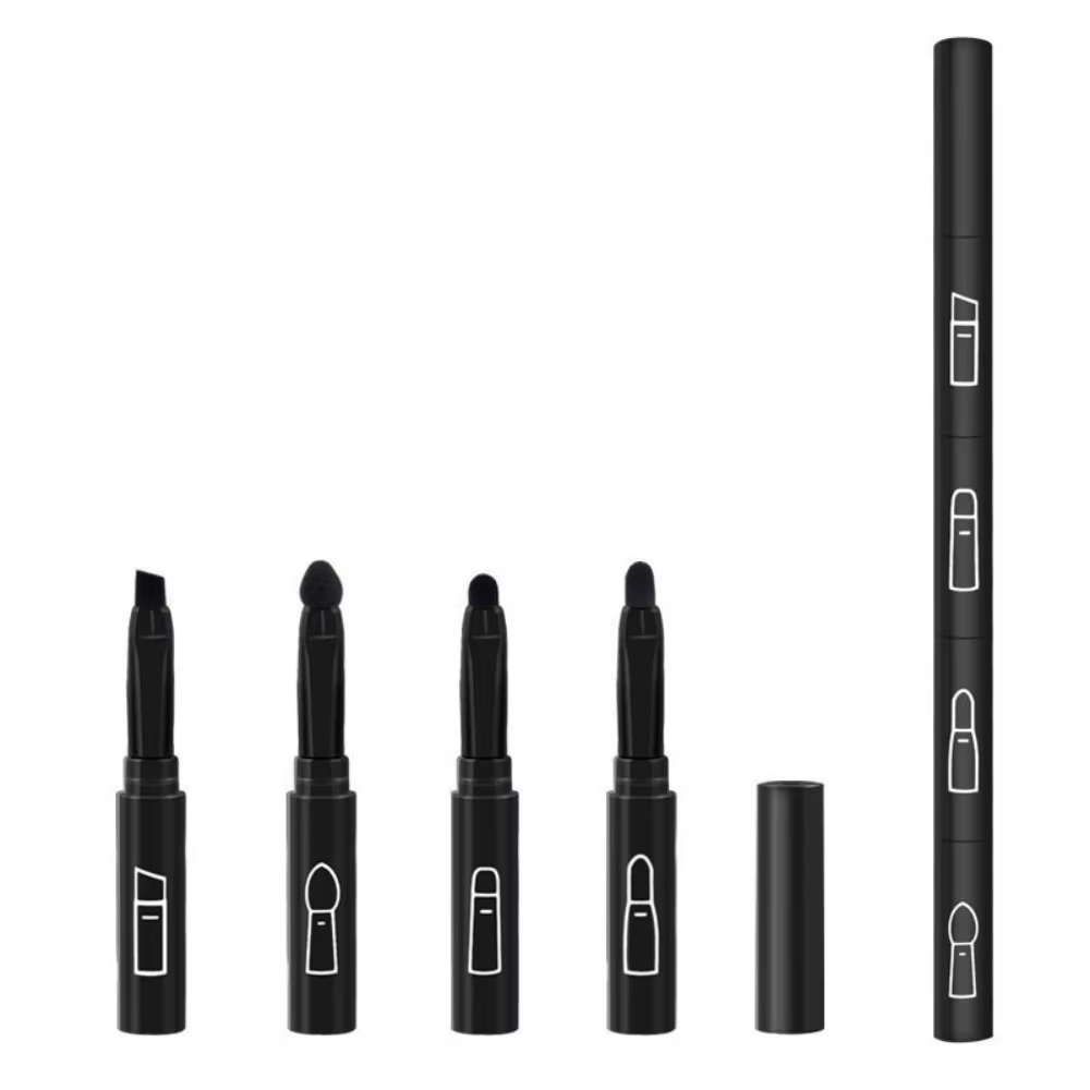 Taille de voyage 4 en 1 pinceau de maquillage Portable avec poignée en plastique fard à paupières pi