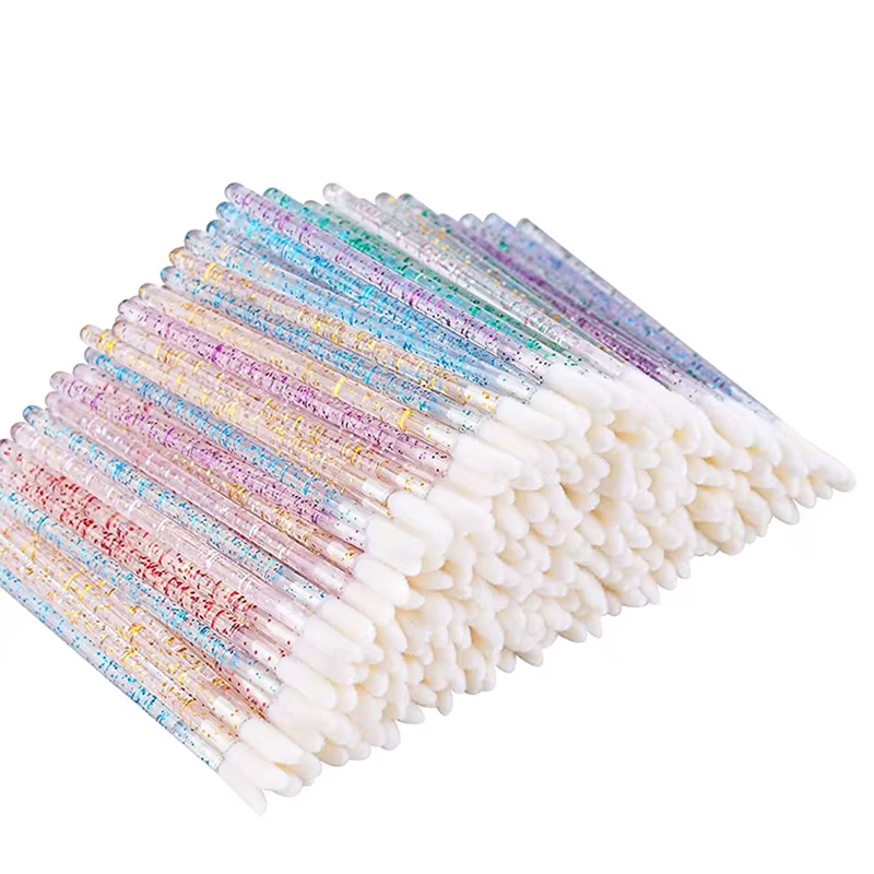 wholesale 50/100 pièces brosse à cils jetable applicateur de Mascara baguette yeux lèvres cosmétique
