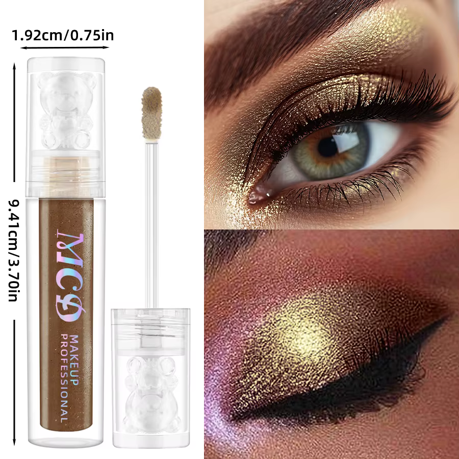 1pc nacré fard à paupières crayon bâton marron ombre à paupières stylo maquillage paillettes miroita