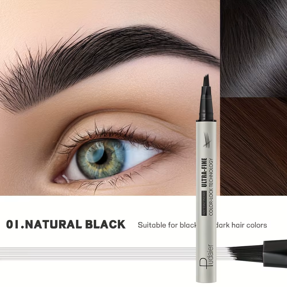 Crayon à sourcils imperméable-forme rapide, aspect naturel Ultra-fin, imperméable et résistant à la