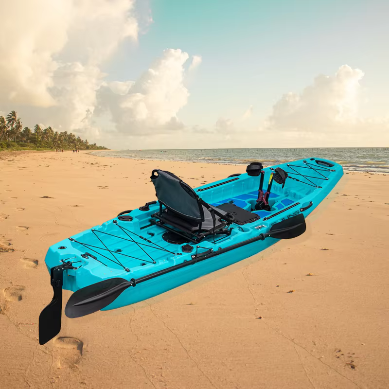 Kayak en PVC de haute qualité pour la pêche en plein air, monoplace, avec un grand espace de rangeme