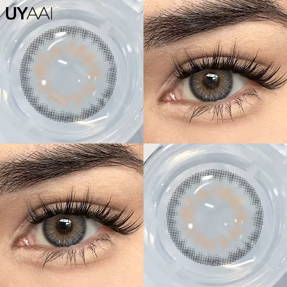 UYAAI NOUVELLES lentilles de contact colorées, accessoires cosmétiques pour femmes, lentilles noires