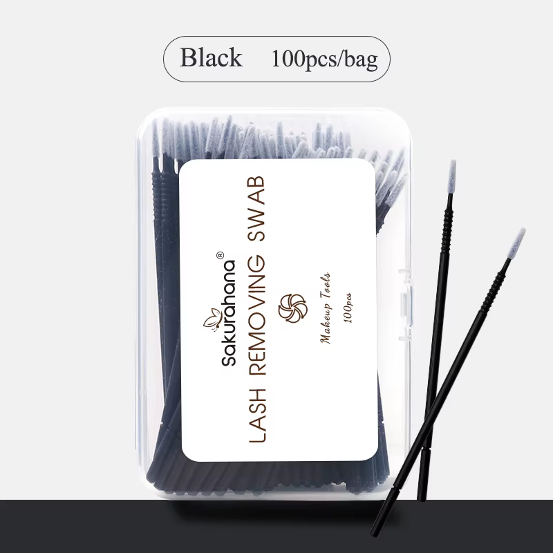 SAKURAHANA 100 pièces microbrosse jetable poignée en spirale Mascara baguettes applicateur cils bros