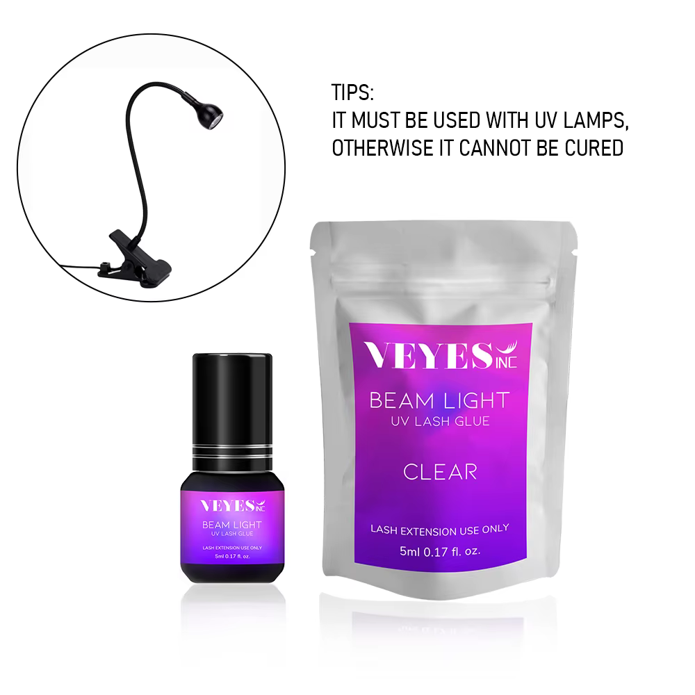 Veyes Inc Extensions de cils Colle UV pour cils transparente 5 ml