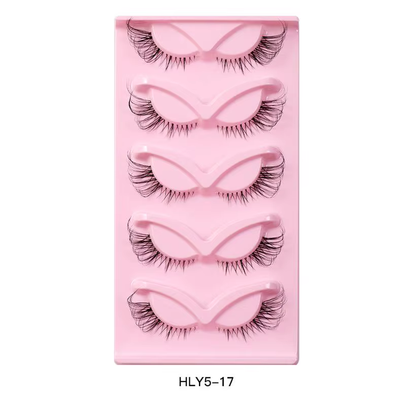 5 paires de faux cils effet œil de renard, longs, courbés, épais et volumineux, confortables et poly