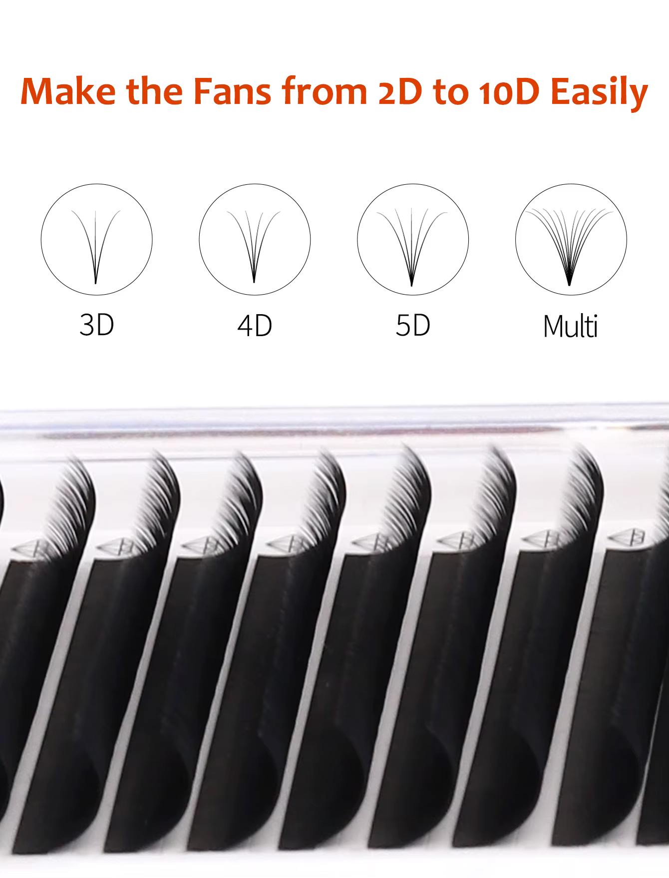 LASHPROFESSOR 10 plateaux/lot Extensions de cils 6-20mm Noir mat Faux cils individuels en cachemire