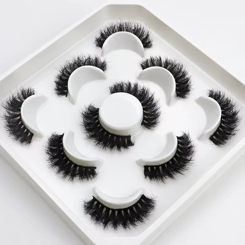 Nouveau 5 paires 15-25mm 3D cils de vison en gros faux cils naturels, Extension de cils en gros en v