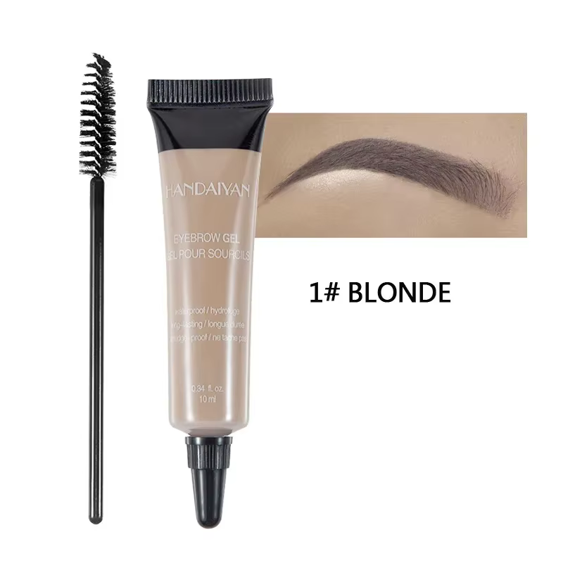 HANDAIYAN 6 couleurs teinture à sourcils teinte imperméable ensemble de pinceaux de maquillage marro