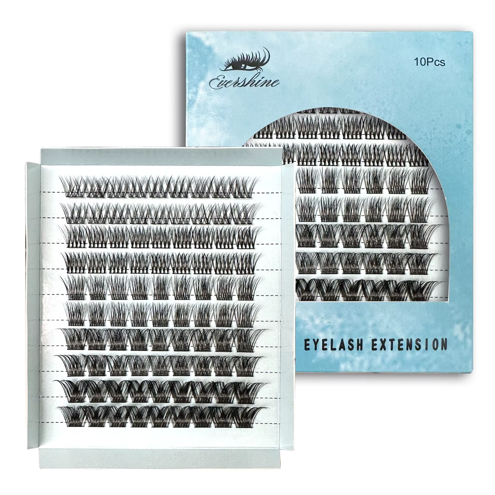Faux-Cils en Faux Vison Naturels Réutilisables, Mélange de Cils Segmentés, Très Doux, Grande Boîte,