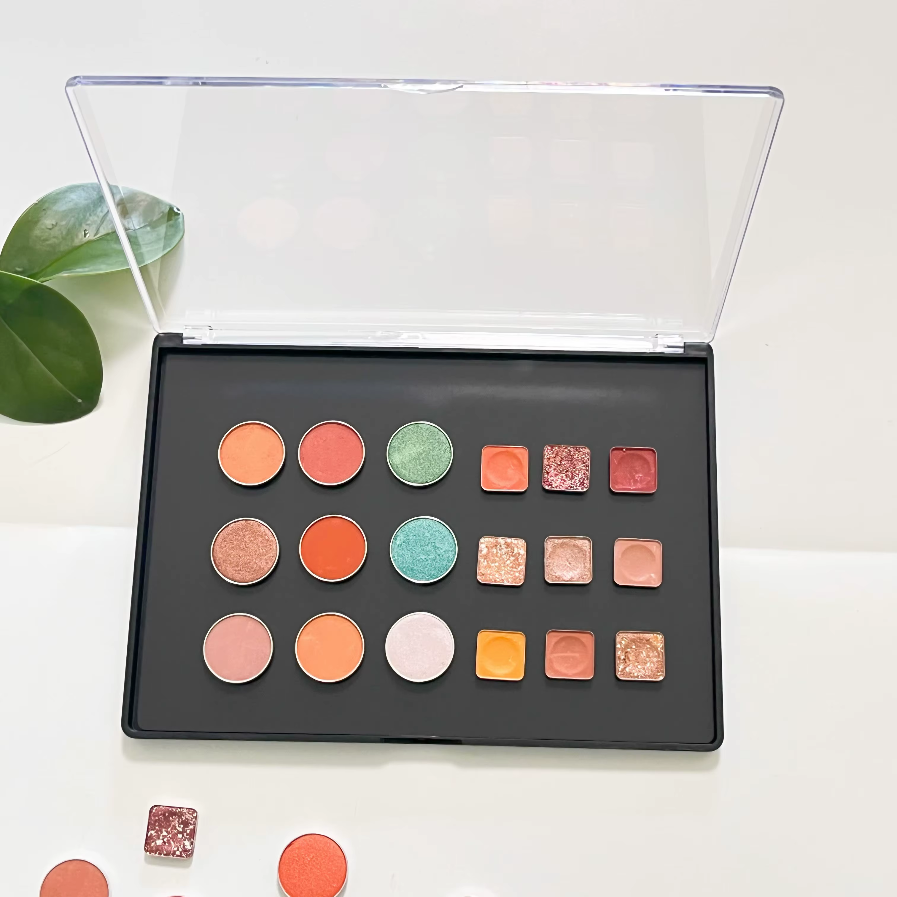 Grande Palette de fards à paupières magnétiques vides XL, boîte de rangement de maquillage, couvercl