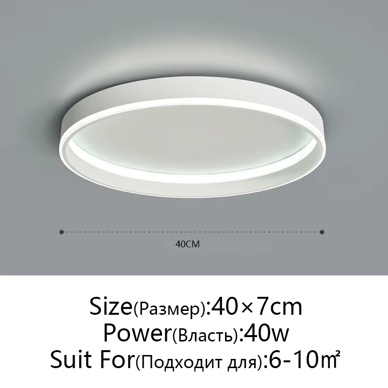 Plafonniers LED ronds simples pour chambre à coucher, lampes de décoration modernes pour la maison,