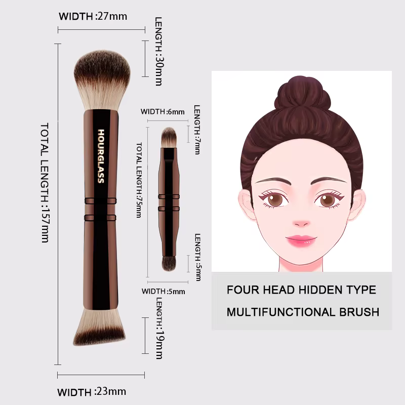 Horglass Pinceaux de maquillage multifonctionnels pour fond de teint, correcteur, poudre libre, fard