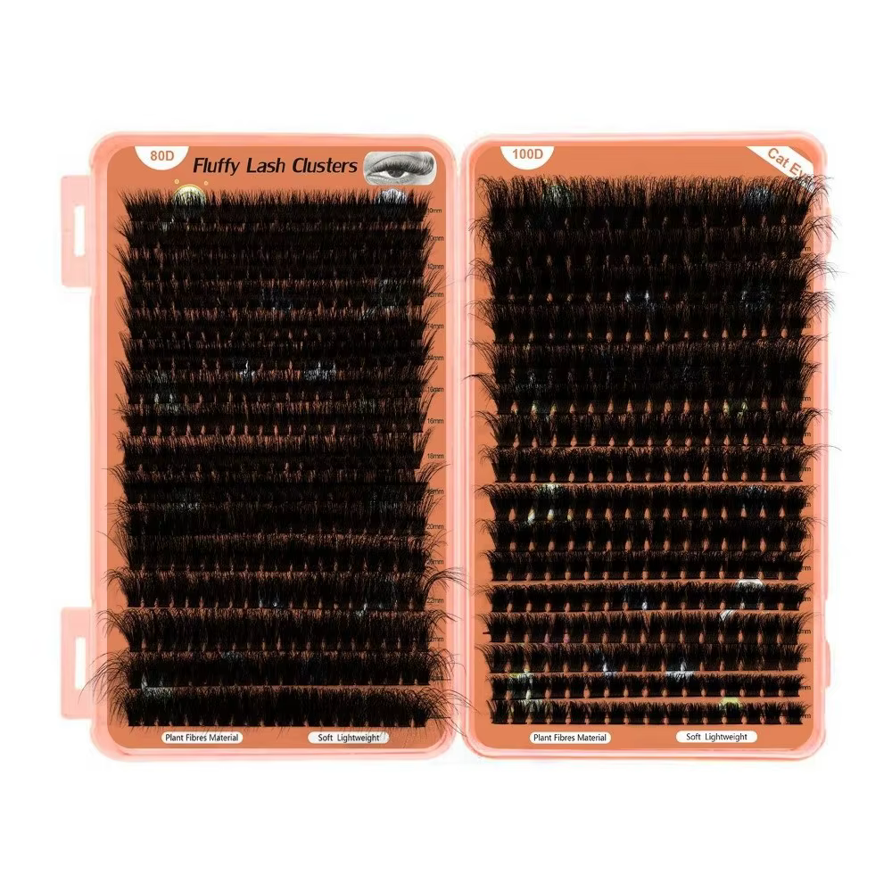 Cils artificiels longue tenue effet D, volume intense, longueurs mixtes 10-24mm, extensions de cils,
