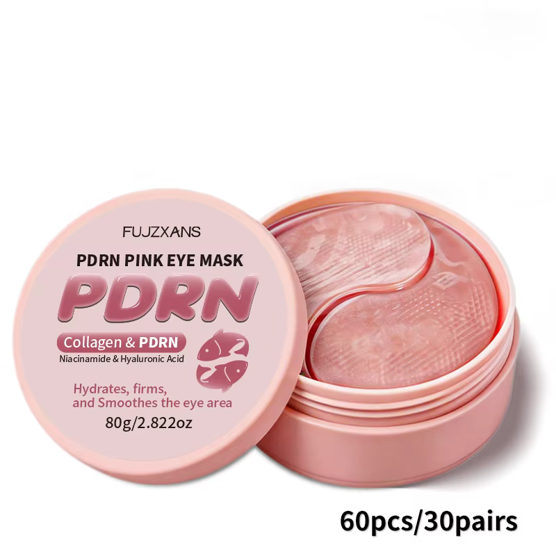 Masque pour les yeux rose PDRN pour les cernes et les poches, patchs oculaires antidérapants au coll