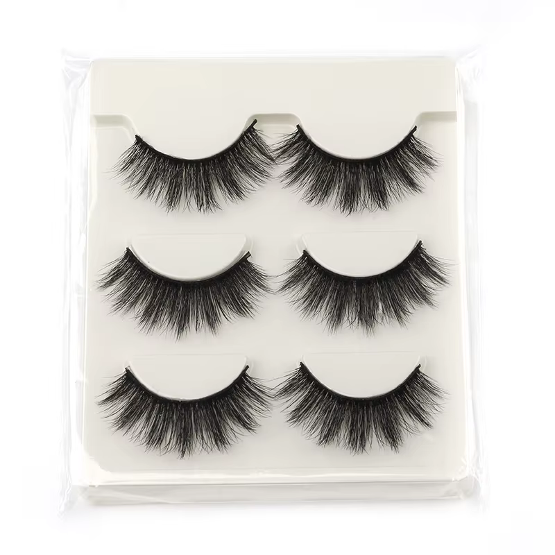Faux cils 3/6/10 paires demi-cils chat cils naturel longs faits à la main moelleux 3D vison cils Ext