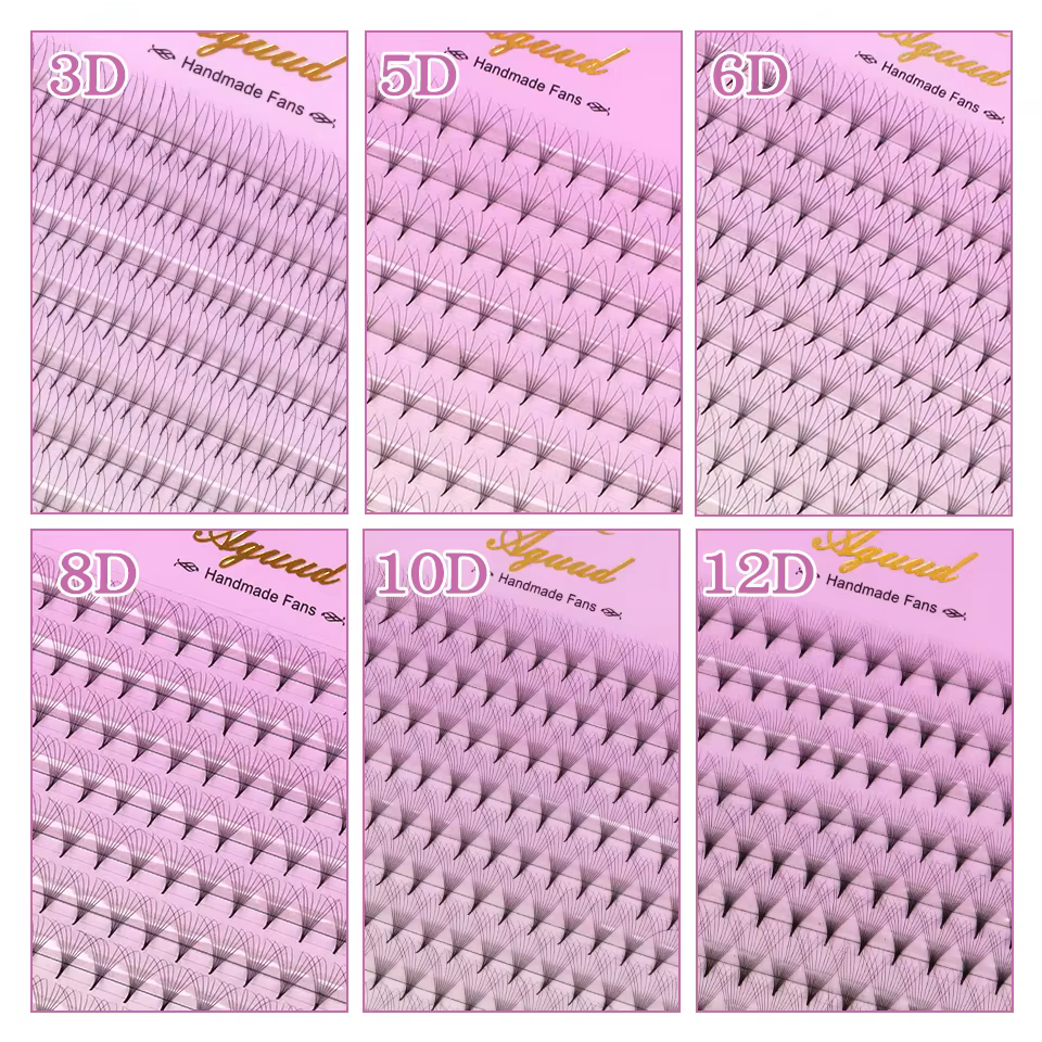 Mélange de faux cils en éventail préfabriqués, 5 étuis, volume russe, extension de cils, faux vison,