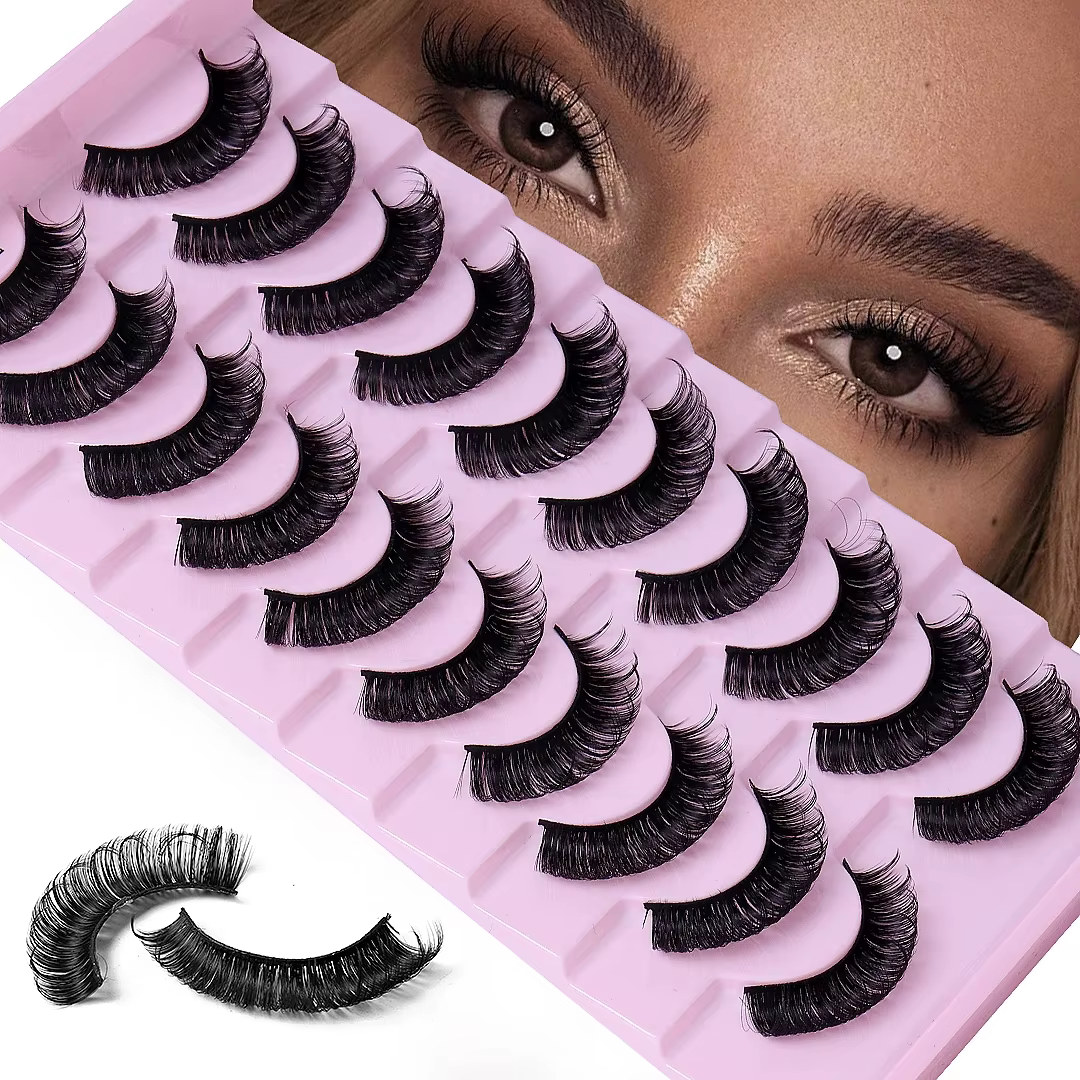 Faux cils à bande russe, extension pour les yeux, 10 paires