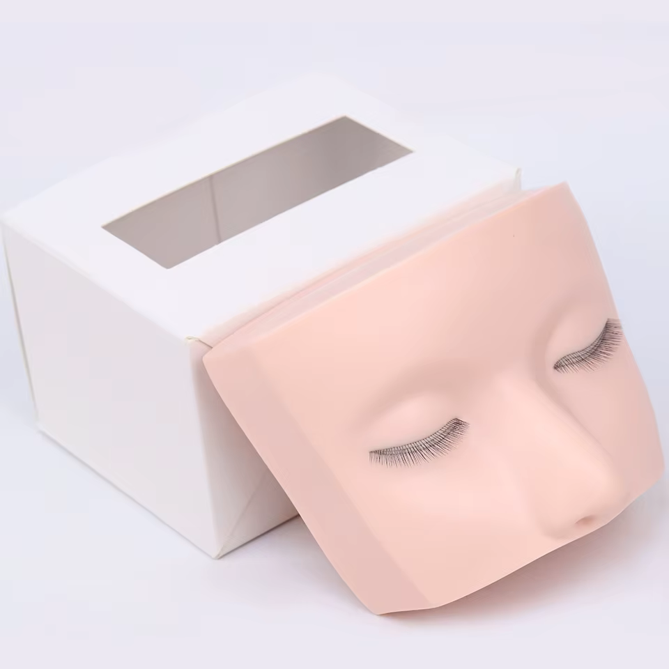 Tête de Mannequin à 3 Couches pour la Pratique du Maquillage, Extensions de Cils, Outils de Formatio