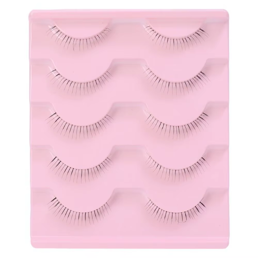 5 paires de cils inférieurs sous les cils cils inférieurs doux bande transparente Manga cils inférie