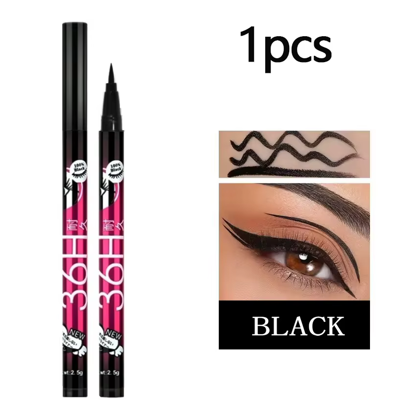 Stylo Eyeliner de tatouage liquide noir 36H, imperméable, longue durée, Punk, yeux noirs, maquillage