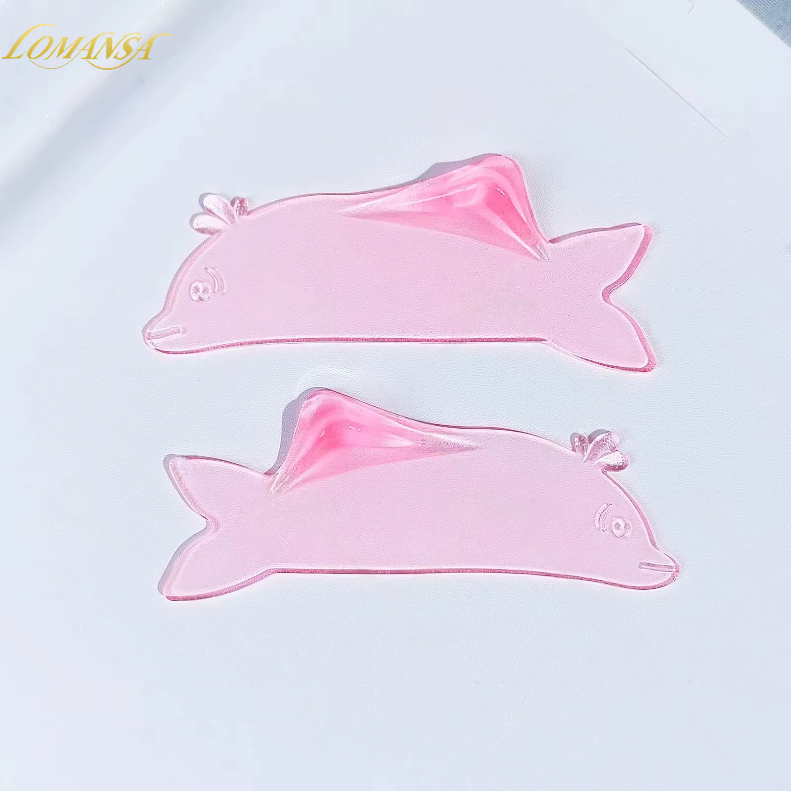 Lomansa 1 paire corée dauphin forme Silicone cils Perm cils tige bouclier cils adoucissant tampons r