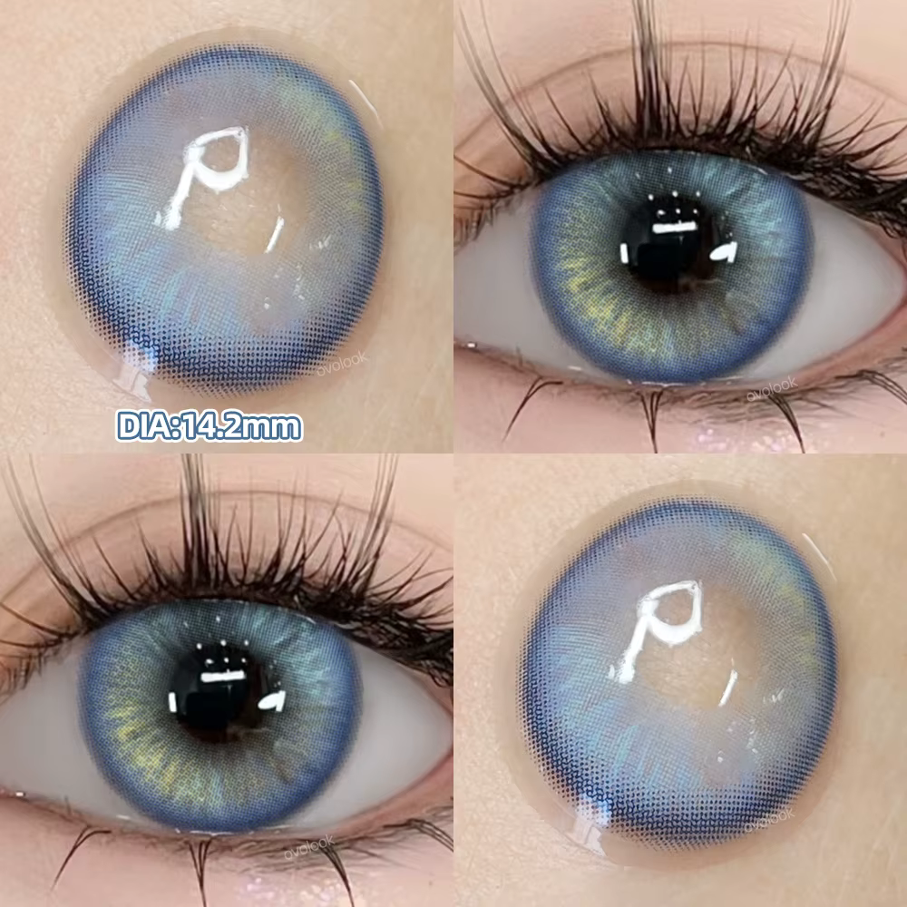 OVOLOOK-2pcs lentilles de Contact de couleur arc-en-ciel pour les yeux Belleza couleur élèves lentil