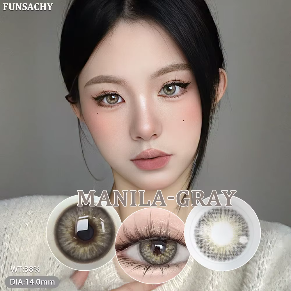 Lentilles de contact colorées pour les yeux, piles S156 Y, bleu naturel, violet, gris, grands yeux, 