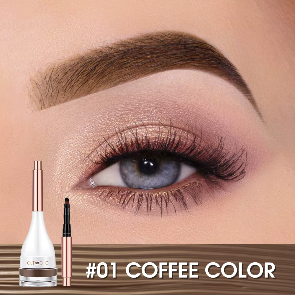 O.TWO.O pommade à sourcils Mascara à sourcils naturel imperméable longue durée Texture crémeuse 4 co