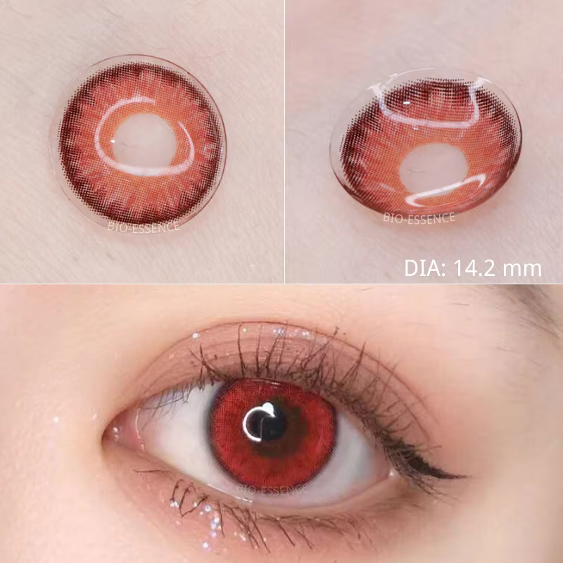 Bio-essence 1 paire de lentilles de Contact de couleur pour les yeux lentilles marron naturel beauté