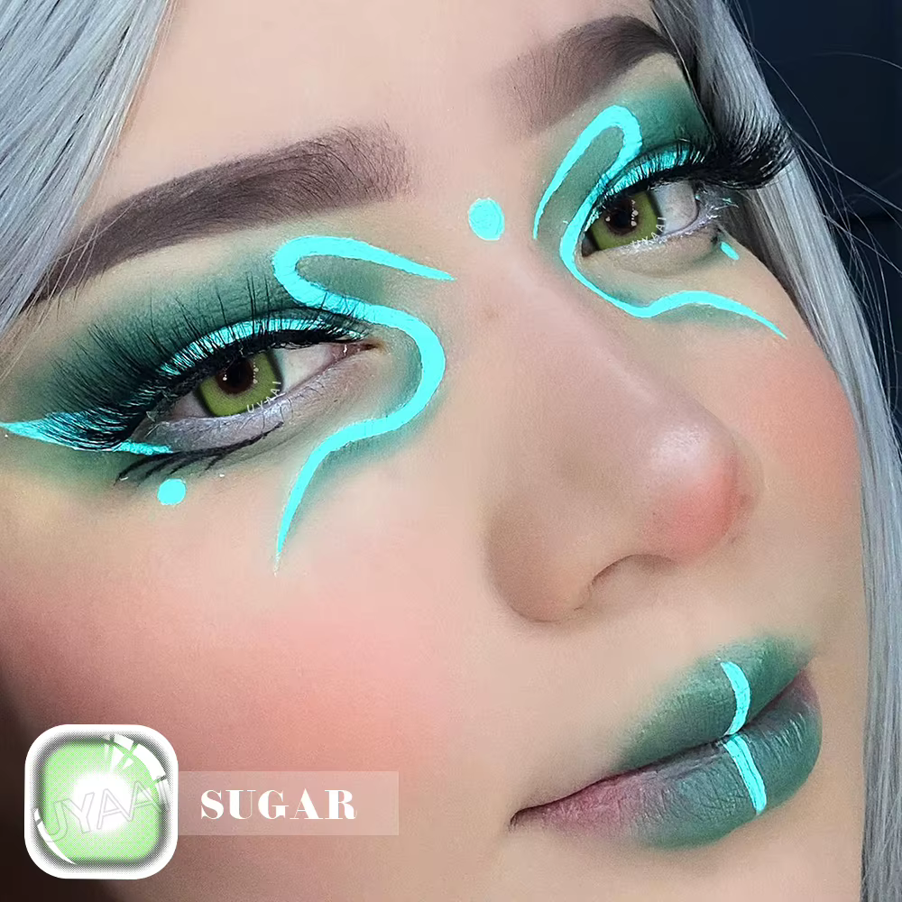 UYAAI lentille couleur des yeux coeur carré Halloween gradué