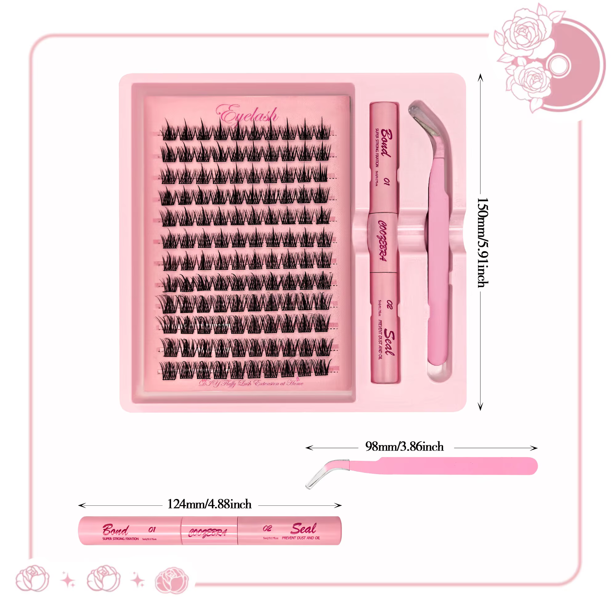 Ensemble de faux cils segmentés en 120 bouquets