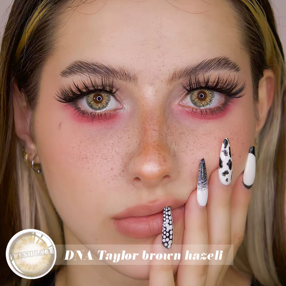 UYAAI lentilles de couleur yeux Cocktail Seris marron vert