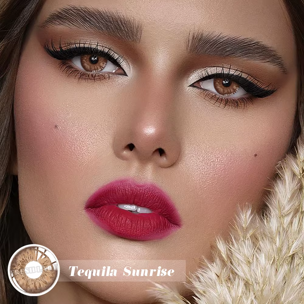 UYAAI lentilles de couleur yeux Cocktail Seris marron vert